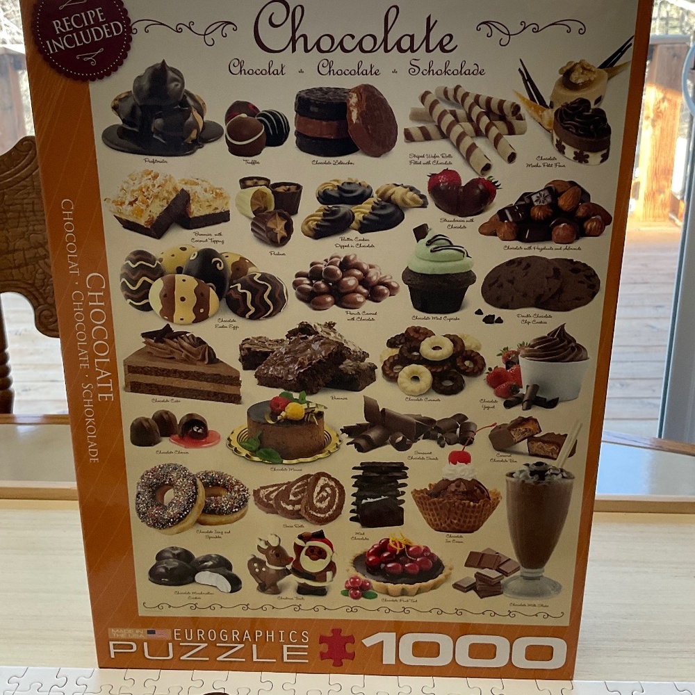 Eurographics Chocolate 1000 piece Jigsaw Puzzle Includes Brownie Recipe